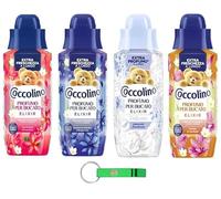 Paquete de prueba Coccolino Perfume para la colada Profumo per Bucato Elixir - Perfume líquido para la ropa 4 x 342 ml + llavero Beni Culinari gratis