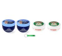 Paquete de prueba de 2 crema aterciopelada Borotalco de 150 ml + 2 x Paglieri Felce Azzurra crema corporal 250 ml - Piel suave y aterciopelada + llavero Beni Culinari gratis