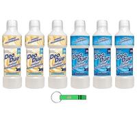 Paquete de prueba DEO DUE Ammorbidente Concentrato Fiori Azzurri + Fleur Blanche, suavizante concentrado, ideal para todas las prendas, 50 lavados, 6 x 1 L + llavero Beni Culinari gratuito