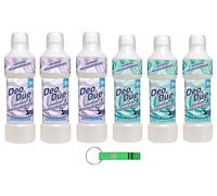 Paquete de prueba DEO DUE Ammorbidente Concentrato Fleur Oriental + Fiori d'Acqua, suavizante concentrado, ideal para todas las prendas, 50 lavados, 6 x 1 l + llavero Beni Culinari gratuito