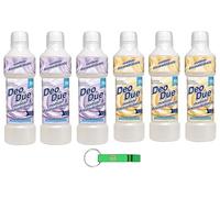 Paquete de prueba DEO DUE Ammorbidente Concentrato Fleur Oriental + Fleur Blanche, suavizante concentrado, ideal para todas las prendas, 50 lavados, 6 x 1 l + llavero Beni Culinari gratuito
