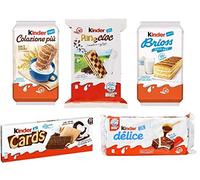 Paquete de prueba Kinder Ferrero Brioss Colazione con Panecioc Delice Snack Cards