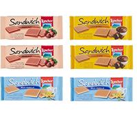 Paquete de prueba para sándwich Noisette Chocolate, leche y vainilla, gofres aromáticos 6 x 75 g