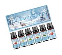 Paquete de reabastecimiento de aceite esencial natural para humidificadores 6 botellas Líquido de terapia de esencia frutal Teletrabajo Ecuación segura Lavanda Limón Mezclas de aceite humidificador