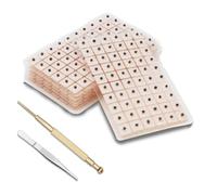 Paquete de recarga de 600 semillas desechables para acupuntura auricular, incluye pluma perforadora y pinzas de acero inoxidable, auriculoterapia con semillas para la oreja
