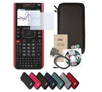 Paquete de Recogida: TI Nspire CX II-T CAS + Funda Protectora SafeCase + garantía extendida + Cable de Carga + Protector de Pantalla + CD de Aprendizaje (en alemán)