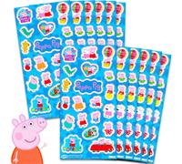 Paquete de recuerdos de fiesta de Peppa Pig para niρos y niρas ~ Paquete de 12 hojas de pegatinas de Peppa Pig para bolsas de regalos de fiesta d