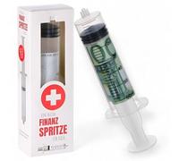 Paquete de regalo de dinero, jeringa para dinero, una pequeña jeringa financiera, jeringa decorativa para rellenar con dinero o vales, cumpleaños o bodas