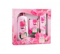 Paquete de Regalo - Gel de Ducha, Jabón Natural, Crema de Manos - Rosa de Bulgaria