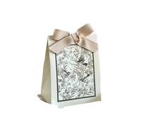 Paquete de regalos de fiesta, 10 Or 20 pcs Multicolor Wedding And Birthday Party Favor Candy Box With Ribbon Packaging(Beige1,1 count (Pack of 1))