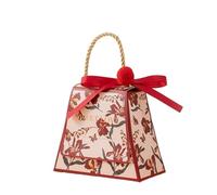 Paquete de regalos de fiesta, 10 Pcs Multicolor Paper Party Favor Candy Box With Ribbon 13x6.5x10.8cm(Red,1 count (Pack of 1))