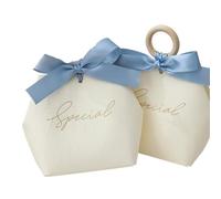 Paquete de regalos de fiesta, 20 pcs Multicolor Wedding Candy Box Favors For Guests Birthday Party(Blue)