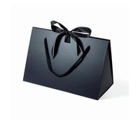 Paquete de regalos de fiesta, 5 Pcs Triangle Box Wedding Birthday Multicolor 30.5x15.2x19cm(Black,1 count (Pack of 1))