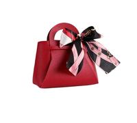 Paquete de regalos de fiesta, 5PCS Leather Mini Handbag Wedding Favour Candy Box With Ribbon Multicolor 12x5.5x13cm(Blue,1 count (Pack of 1))