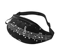 Paquete de riñonera Informal con Notas Musicales con Correa Ajustable para Bandolera Deportiva, Bolso de Pecho