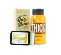 Paquete de ron Bay Rum Bender para hombre de Duke Cannon Supply Co.: gel de ducha denso y viscoso, gran pastilla de jab n y colonia s lida (aroma