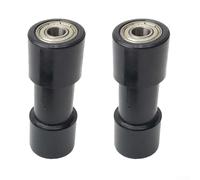 Paquete de ruedas de rodamiento 698zz de 70 mm de longitud para máquina de remo y entrenador abdominal, rodillo de plástico suave y silencioso, acero inoxidable, piezas de fitness de color negro