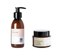 Paquete de Rutina Facial: Crema Hidratante Facial con Jiaogulan Nutriente y Calmante y Gel Limpiador Facial Ligero Sin Sulfatos y con Adaptógenos. - Ki Care