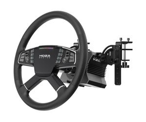 Paquete de simulador de conducción de camiones MOZA Volante para simuladores de camiones y granjas, fiel al aspecto original de los camiones, 400 mm de diámetro