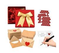 Paquete de sobres de notas de amor, tarjetas de felicitación de corazón pequeño, 60 piezas para compartir mensajes, estilo de papel compacto y bonito, categoría de artículos de papel de San Valentín