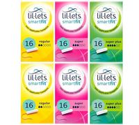 Paquete de tampones sin aplicador con 2 tampones regulares de 16, 2 Super Plus 16 y 2 Super Plus Extra 14 (92 tampones en total)