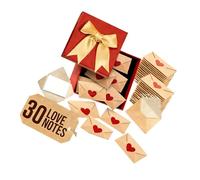 Paquete de tarjetas de notas de amor y sobres, hecho a mano para expresar afecto, regalo perfecto para parejas, relaciones, cartas, escritura, tarjeta adhesiva