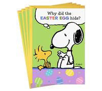 Paquete de tarjetas de Pascua Hallmark Peanuts con chiste de Snoopy (4 tarjetas con sobres)