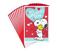 Paquete de tarjetas de San Valent n de Hallmark Peanuts: Snoopy y Woodstock (10 tarjetas de San Valent n con sobres)