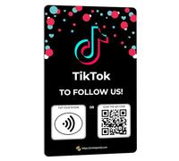 Paquete de tarjetas NFC para redes sociales | Tarjeta de revisión social | Tarjeta de revisión Tap (1 tarjeta TikTok)