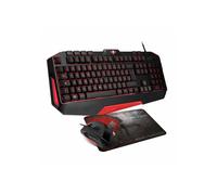 Paquete de teclado y ratón gaming - Spirit Of Gamer - Pro-K3 - Pro-M3-3200 DPI - Retroiluminación LED - Ergonómico - Rojo