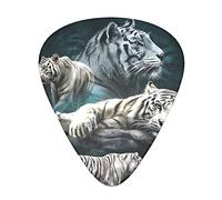 Paquete de variedad acústica Paquete de púas de guitarra de 12 que incluye púas de guitarra delgadas, medianas y pesadas Muchos tigres blancos