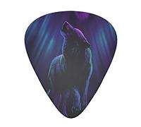 Paquete de variedad acústica Paquete de púas de guitarra de 12 que incluye púas de guitarra delgadas, medianas y pesadas Wolves Howl In The Northern Lights