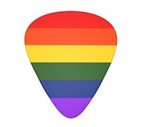 Paquete de variedad acústica Paquete de púas de guitarra de 12 que incluye púas de guitarra delgadas, medianas y pesadas Rainbow Flag