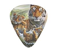 Paquete de variedad acústica Paquete de púas de guitarra de 12 que incluye púas de guitarra delgadas, medianas y pesadas Muchos tigres blancos