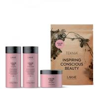 Paquete de viaje lakme teknia color stay: champú 100 ml, acondicionad