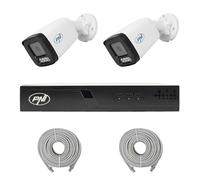 Paquete de videovigilancia NVR PoE PNI House IP710J, 2 cámaras PNI IP515J, 5MP y Cables incluidos