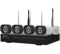 Paquete de vigilancia IP Wi-Fi (Grabadora NVR de 16 canales + 4 cámaras Super HD 2K de 3 MP) - NIVIAN