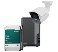 Paquete de vigilancia Synology DS224+ de 8 TB NAS incl. 2 discos duros Synology Plus de 4 TB y 1 cámara de vigilancia BC500