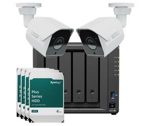 Paquete de vigilancia Synology DS925+ de 16 TB NAS incl. 4 discos duros Synology Plus de 4 TB y 2 cámaras de vigilancia BC500
