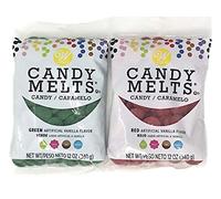 Paquete de Wilton Candy Melts, rojo y verde, 12 oz cada uno