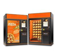 Paquete definitivo de máquina expendedora de pizza: quiosco de pantalla táctil, tecnología de cocción rápida y estación de cobertura múltiple (armario de ahorro de espacio)