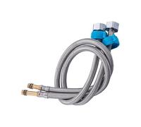 Paquete doble 304 de manguera trenzada inoxidable a prueba de óxido, fácil instalación de giro, aplicaciones de agua seguras, manguera de agua flexible antiestallido