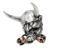 Paquete doble de aretes japoneses creativos de aleación resistente, accesorios de piercing para el cuerpo, joyería gótica de moda, aretes únicos de calavera, mandalas, talla única, como se describe