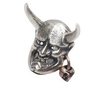 Paquete Doble De Pendientes Creativos Con Máscara Japonesa Accesorios Para Perforación Corporal De Aleación Resistente Joyería Gótica De Pendientes Hannya Creativos Con Calavera