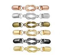 Paquete económico de abrazaderas tradicionales para ropa, antideslizantes, para incidentes formales todos los días, cierres de ropa de 4.72 pies, abrazaderas de mezcla de metal inoxidables para chales