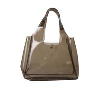 Paquete flexible y brillante contra arañazos en la cara, cómodo de llevar constantemente para la escuela, universidad, vacaciones, misiones, arañazos, bolsa de PVC, Color té, Belleza masiva