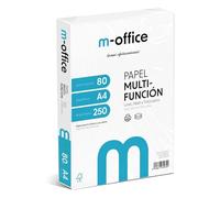 Paquete Folios A4 80gr, Paquete de 250 hojas, Papel Multifunción para Impresora Inkjet y Láser, Hojas A4 210 x 297 mm Ideales para la Oficina como para el Hogar · m-office (250 hojas)