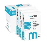 Paquete Folios A4 80gr, Paquete de 500 hojas, Papel Multifunción para Impresora Inkjet y Láser, Hojas A4 210 x 297 mm Ideales para la Oficina como para el Hogar · m-office (4000 hojas)