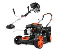 Paquete FUXTEC de cortacésped de gasolina FX-RM4180 y desbrozadora de gasolina FX-MS125
