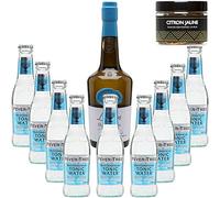 Paquete Gintonic - Gin + 9 Drouin árbol de fiebre mediterránea Agua - (70cl 20cl + 9 *) + 20 Pot rodajas de limón verde deshidratada